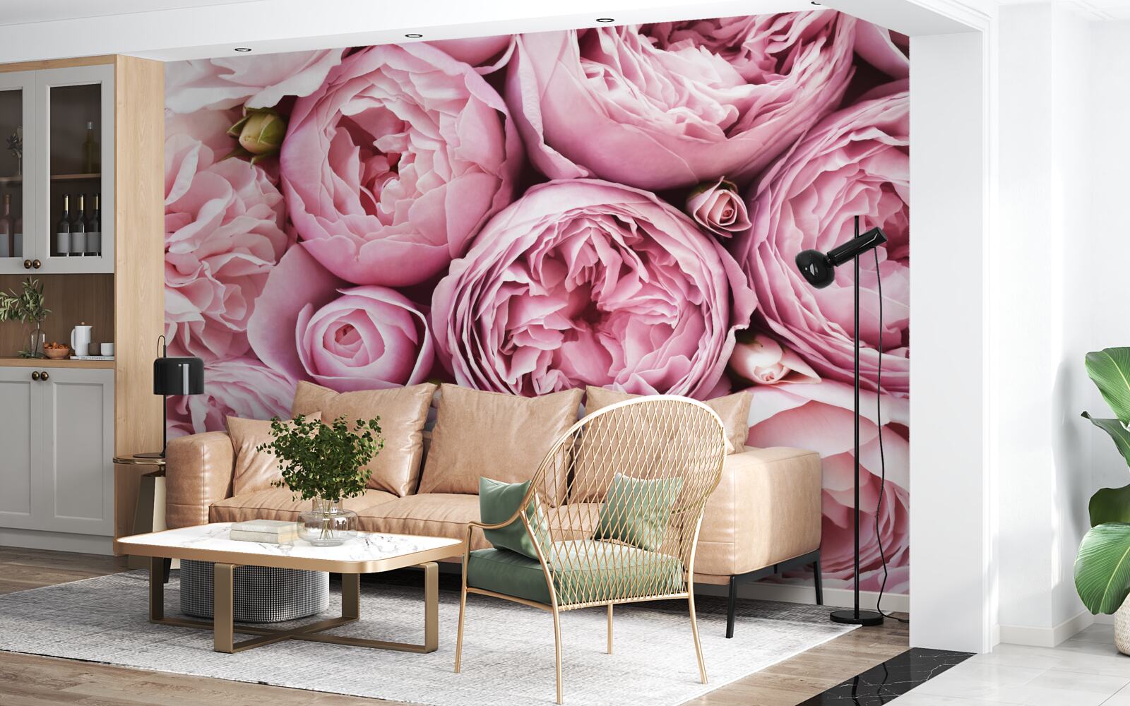 Фотошпалери троянда в букеті - це незабутнє видовище