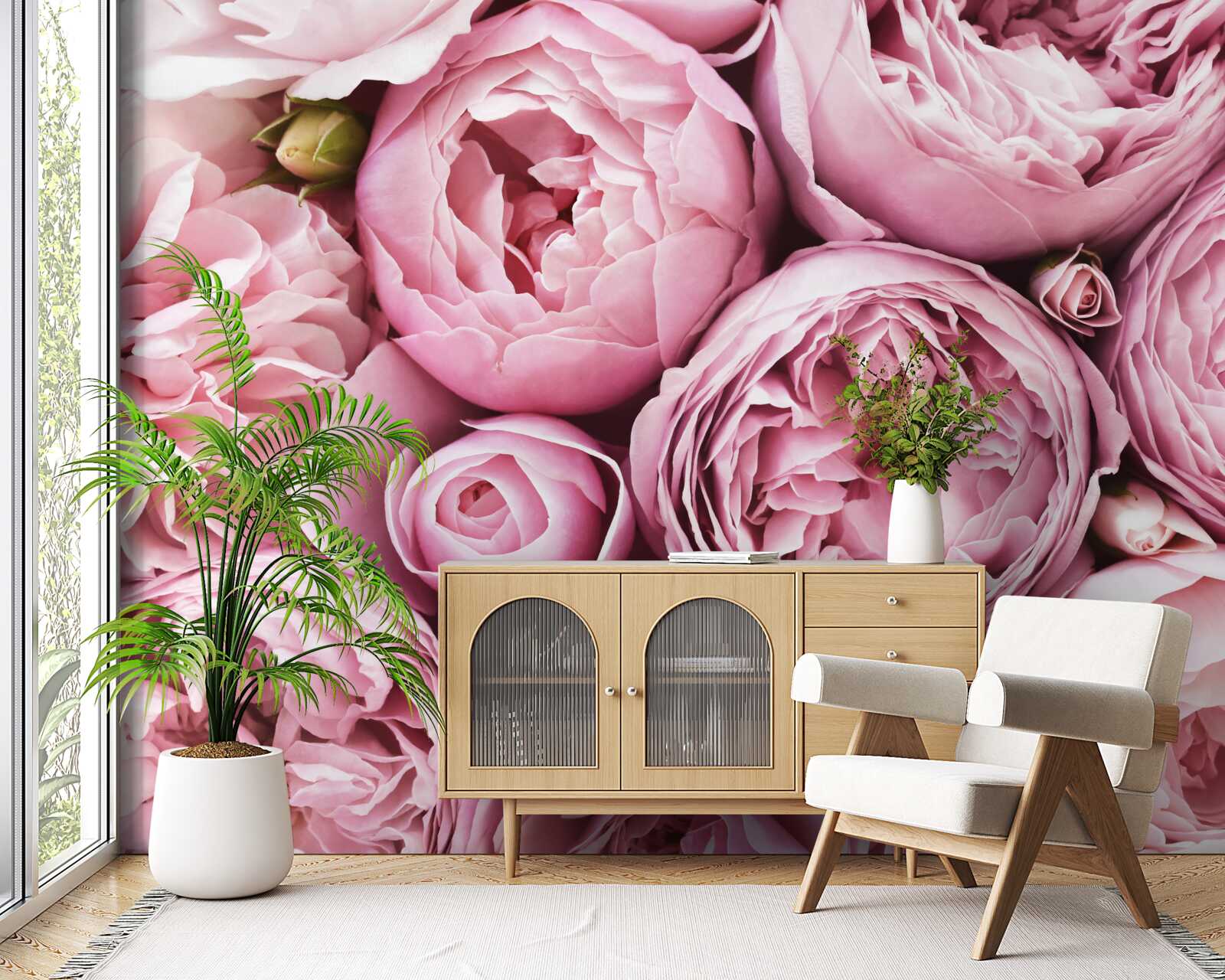 Фотошпалери троянда в букеті - це незабутнє видовище