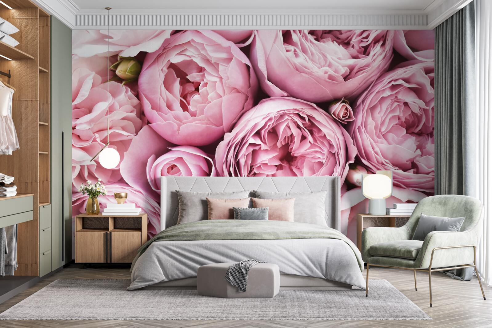 Фотошпалери троянда в букеті - це незабутнє видовище