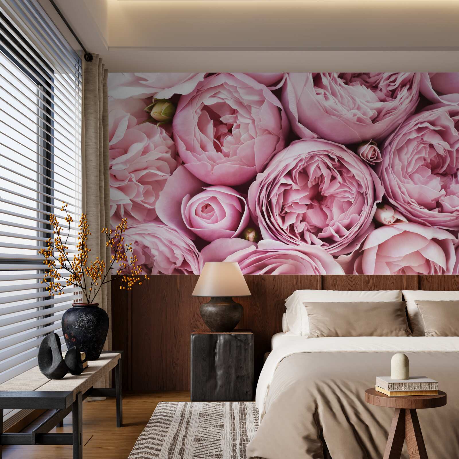 Фотошпалери троянда в букеті - це незабутнє видовище