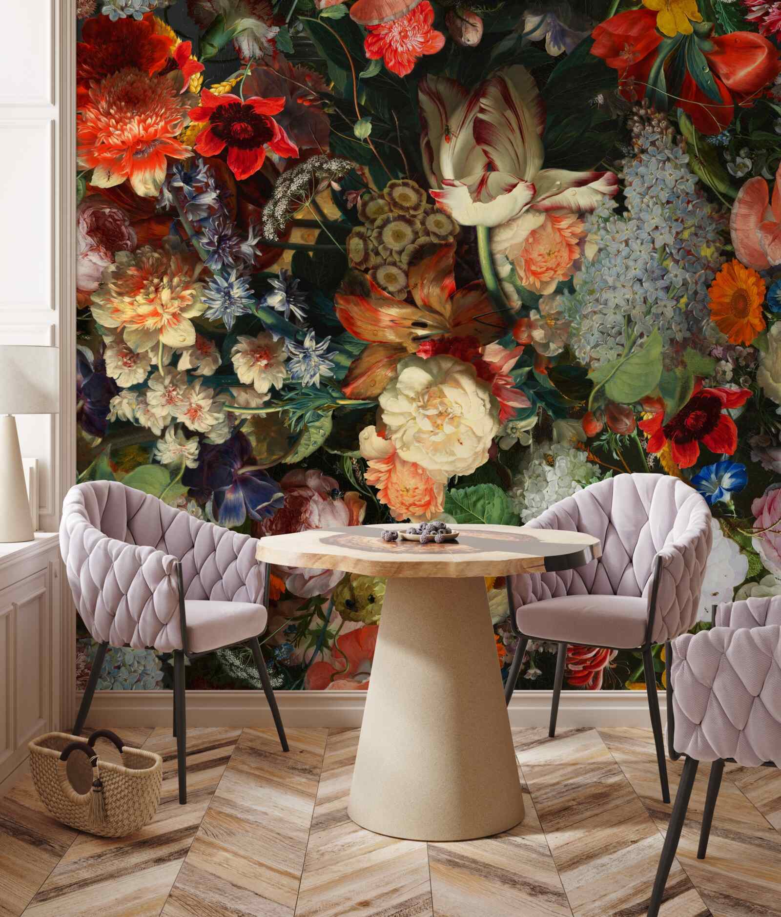 Фотошпалери Живі сезонні квіти в розквіті влітку