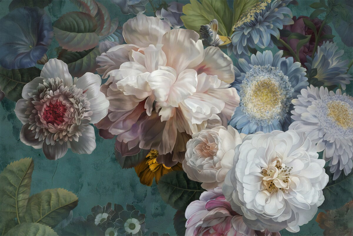 Фотошпалери композиція з витончених і ніжних квітів