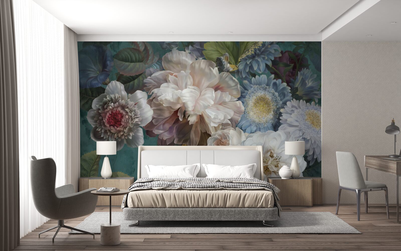 Фотошпалери композиція з витончених і ніжних квітів