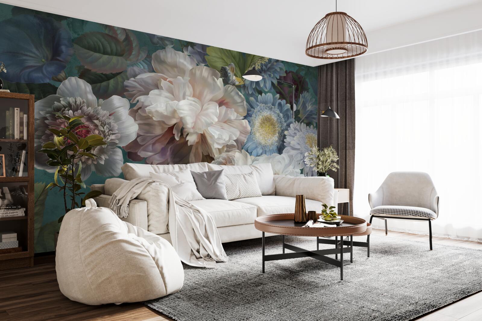 Фотошпалери композиція з витончених і ніжних квітів