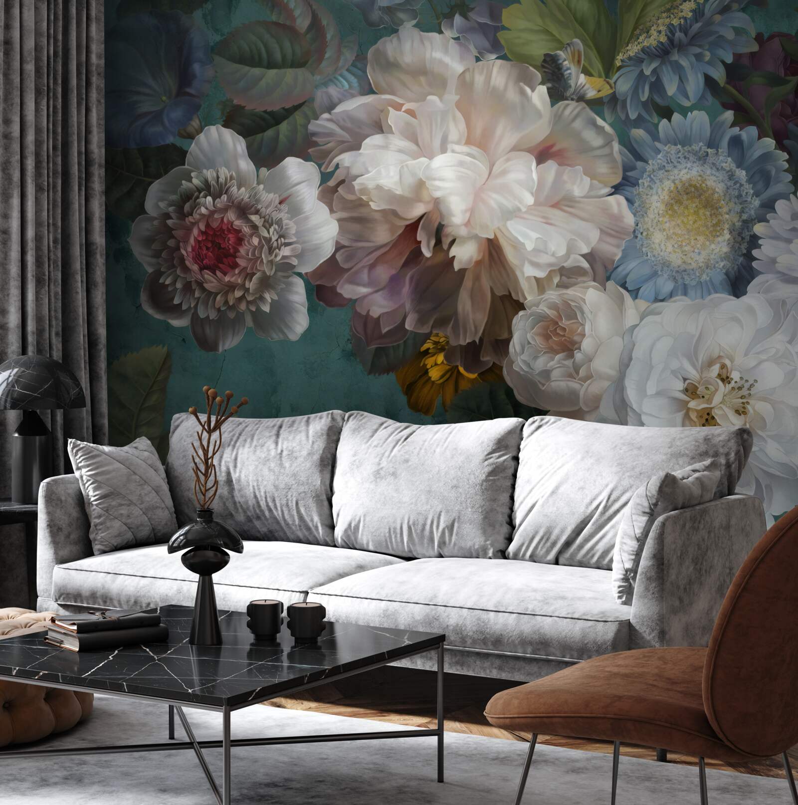 Фотошпалери композиція з витончених і ніжних квітів