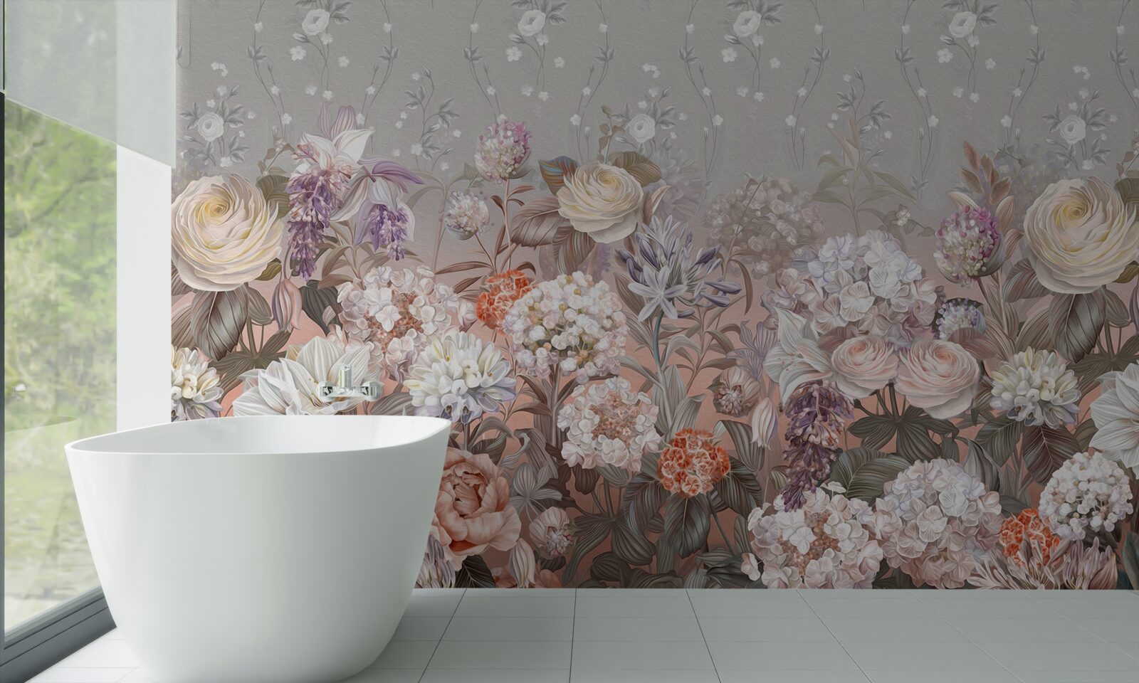 Фотошпалери квіти на лузі під нічним небом