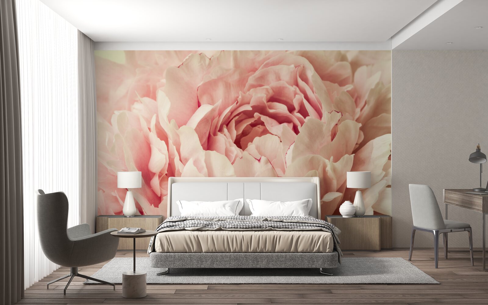 Фотошпалери дрібні гранули квітів айстри