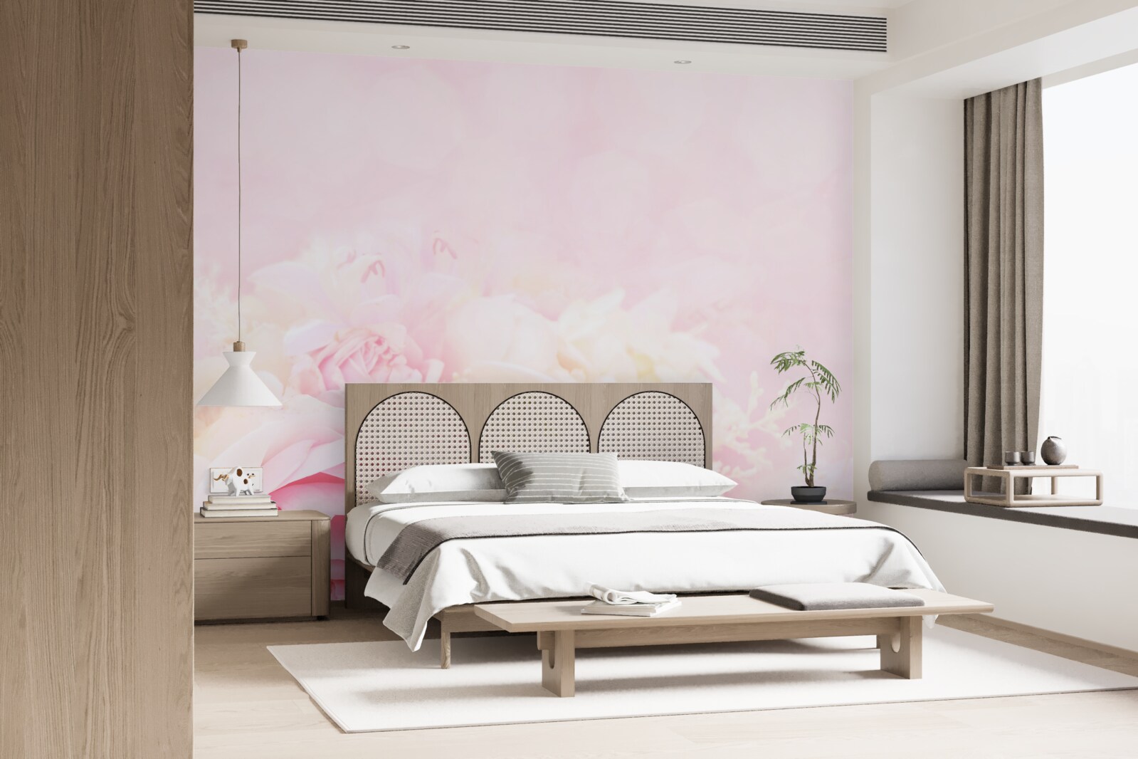 Фотошпалери набір півонієвих рожевих троянд