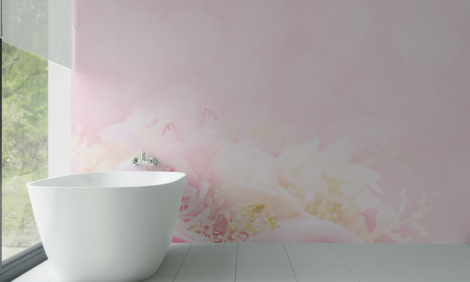 Фотошпалери набір півонієвих рожевих троянд