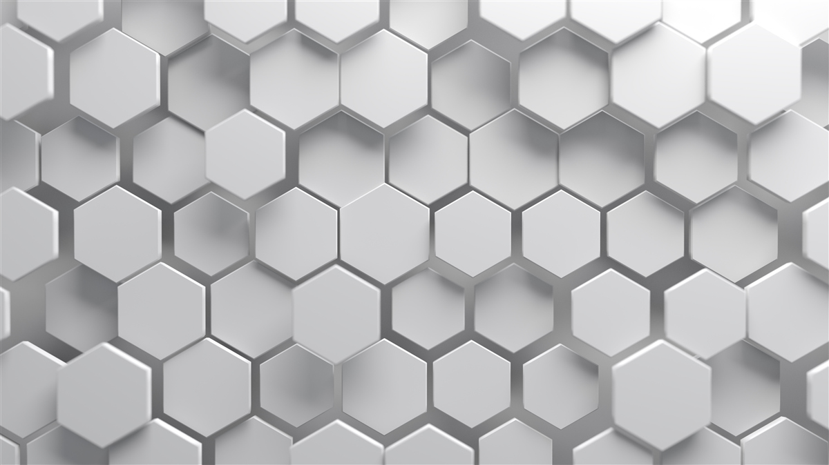 Фотошпалери сірі опуклі шестикутники