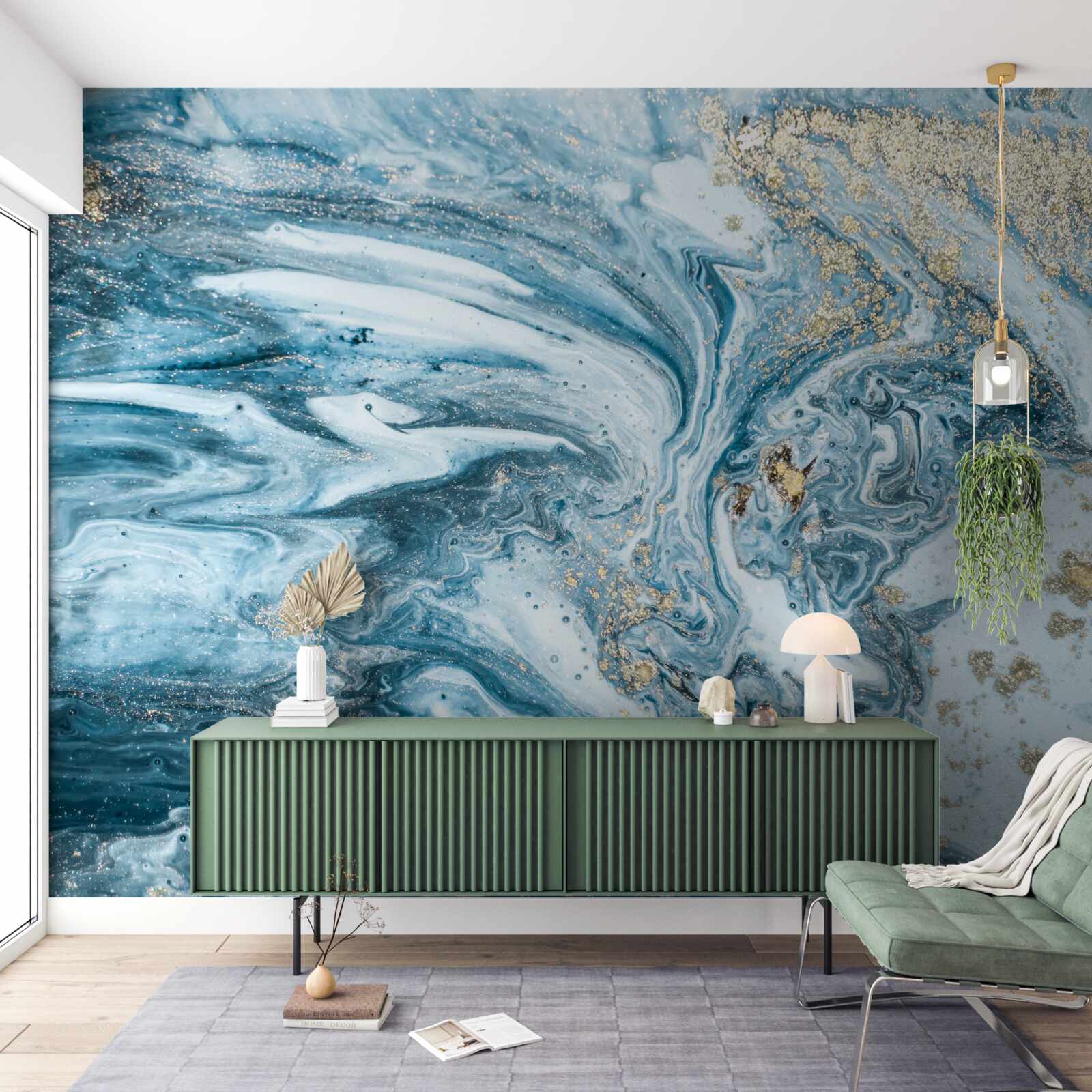 Фотошпалери рідина turkis blue