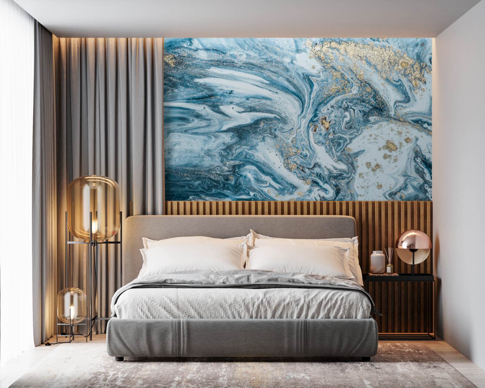 Фотошпалери рідина turkis blue