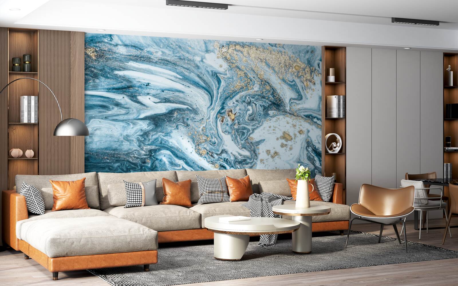 Фотошпалери рідина turkis blue