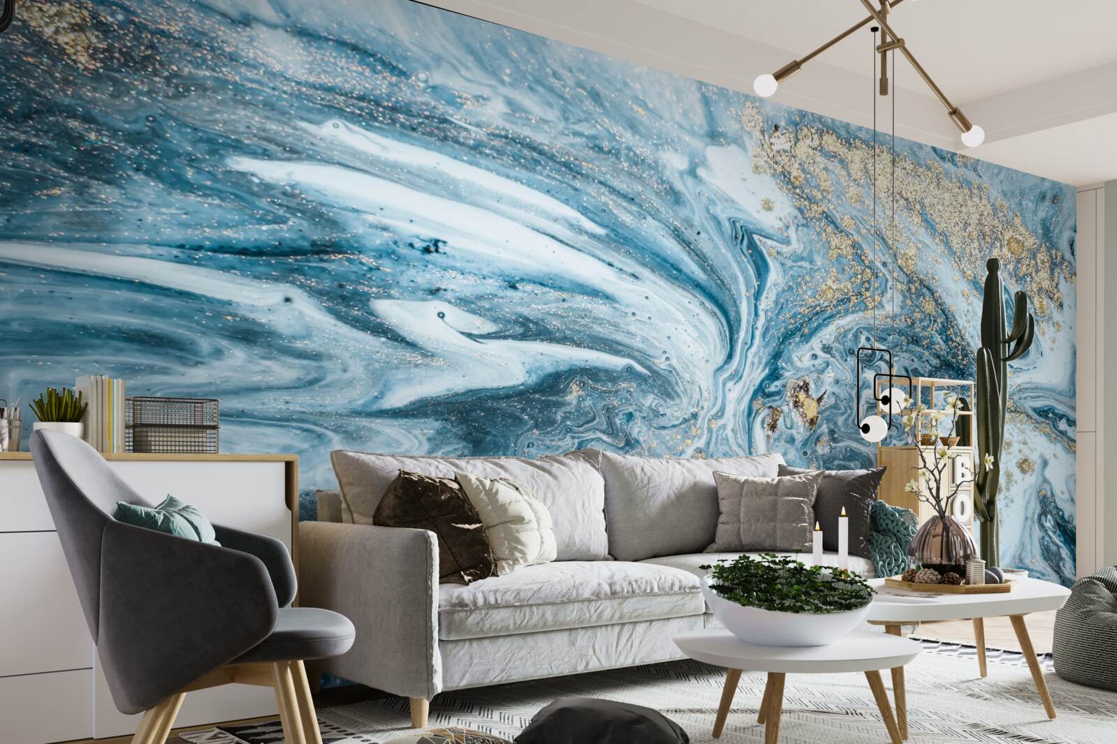 Фотошпалери рідина turkis blue