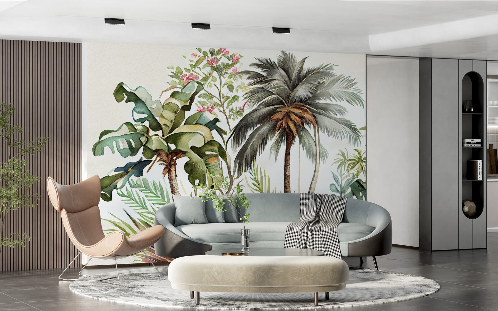 Фотошпалери тропічні рослини, в тому числі пальми