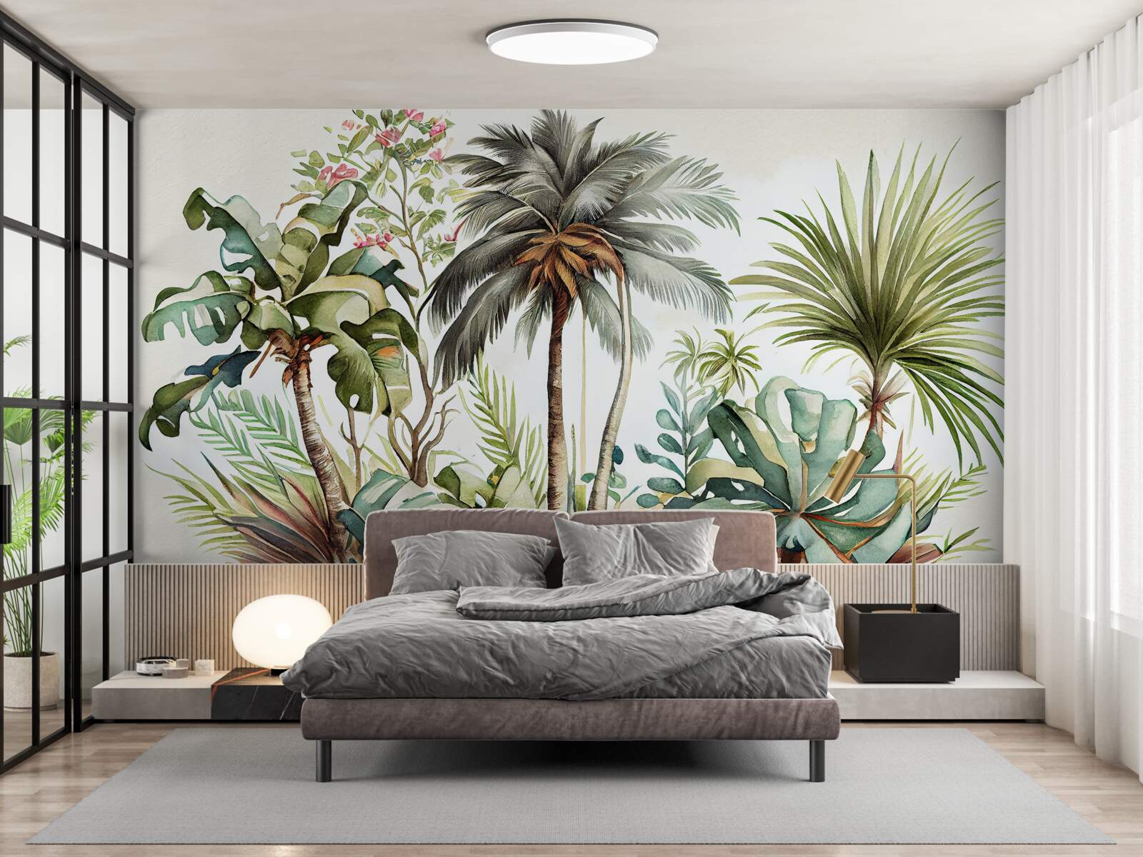 Фотошпалери тропічні рослини, в тому числі пальми