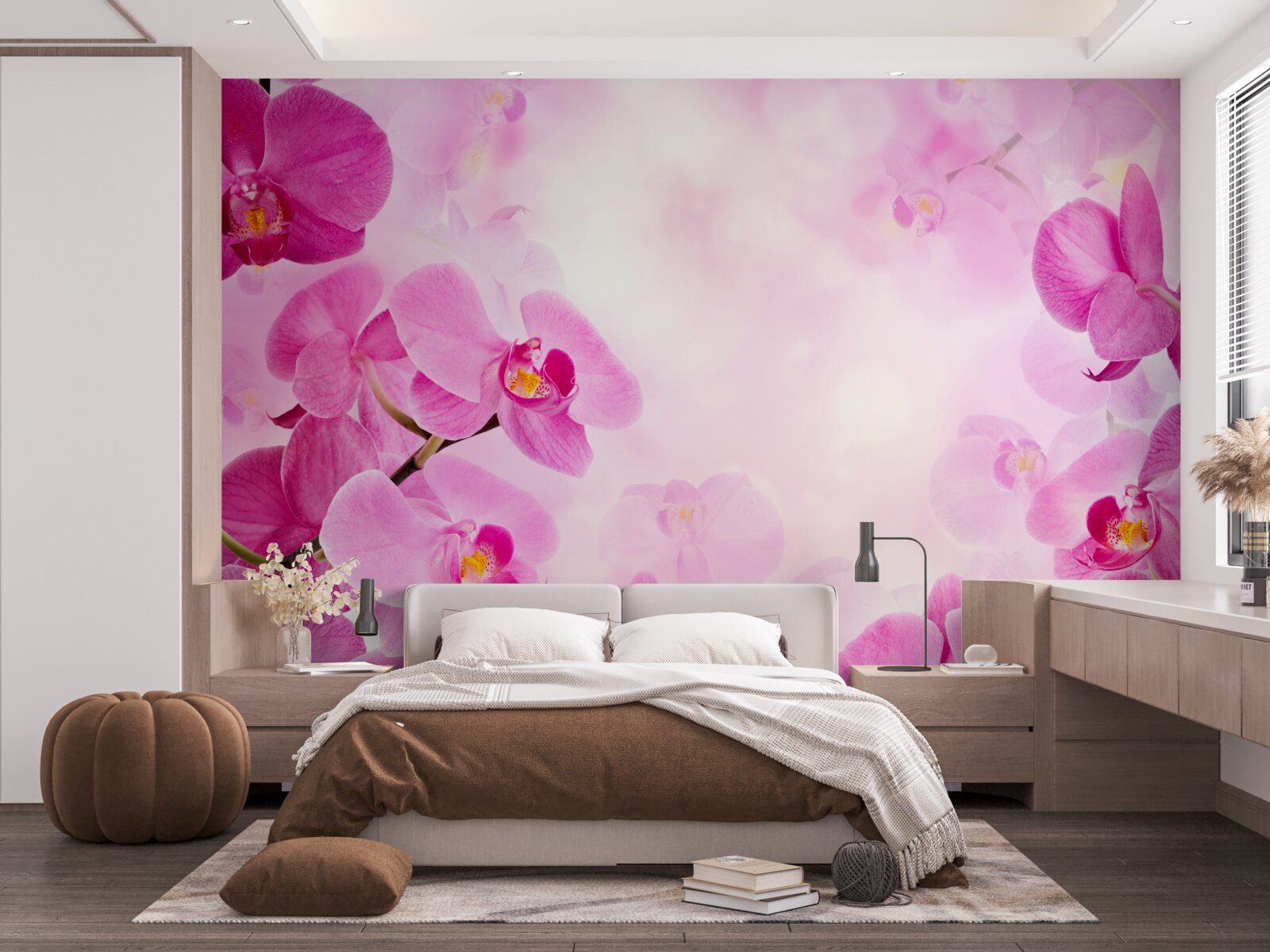 Фотошпалери бутони фіолетової орхідеї великі