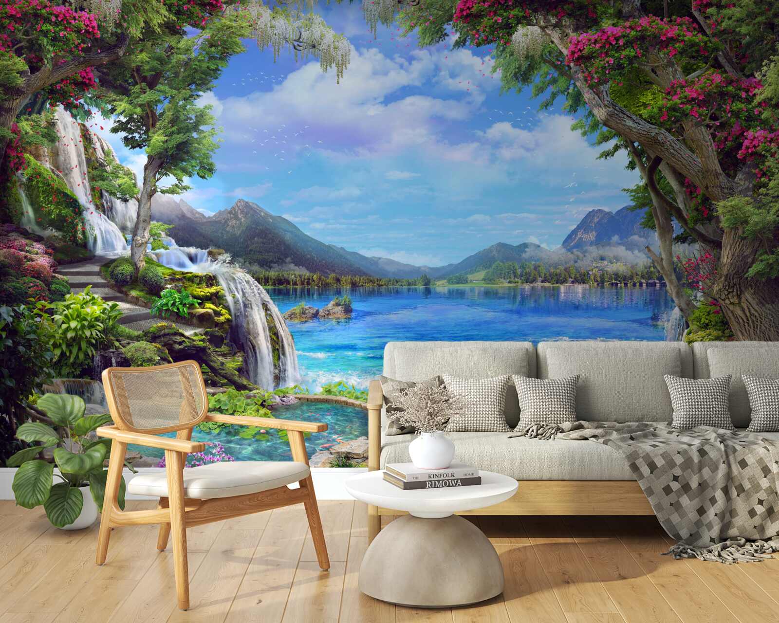 Фотошпалери оазис у горах