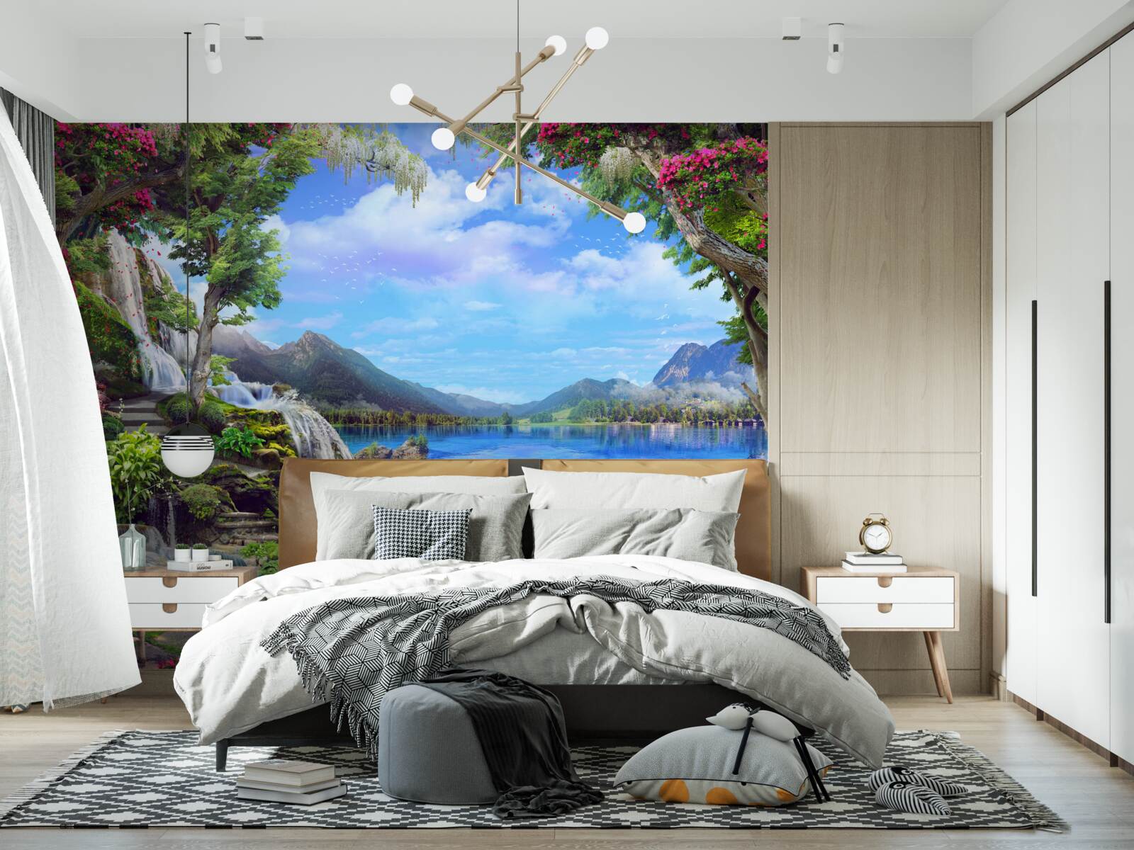 Фотошпалери оазис у горах