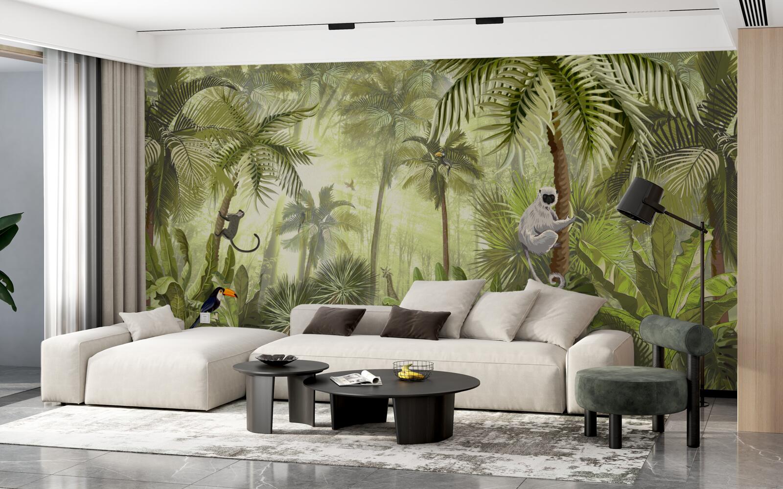 Фотошпалери ранковий туман у тропічних регіонах