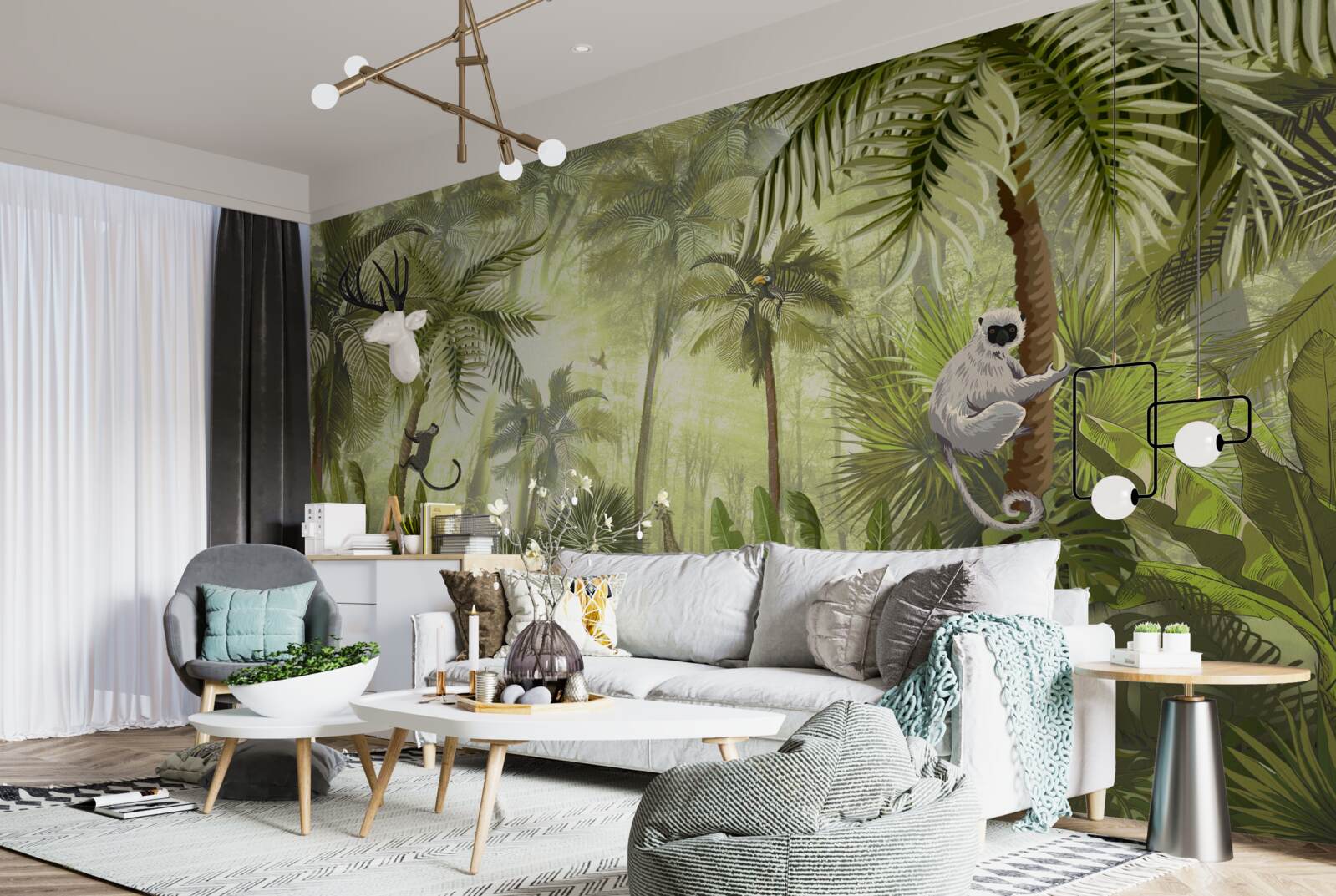 Фотошпалери ранковий туман у тропічних регіонах