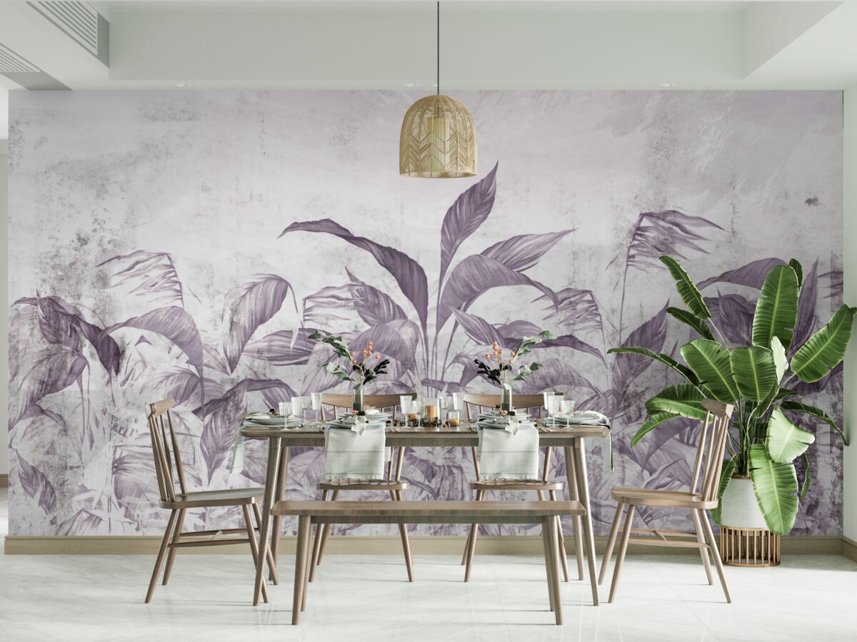 Фотошпалери тропічна флора і рослинність під час проливних дощів