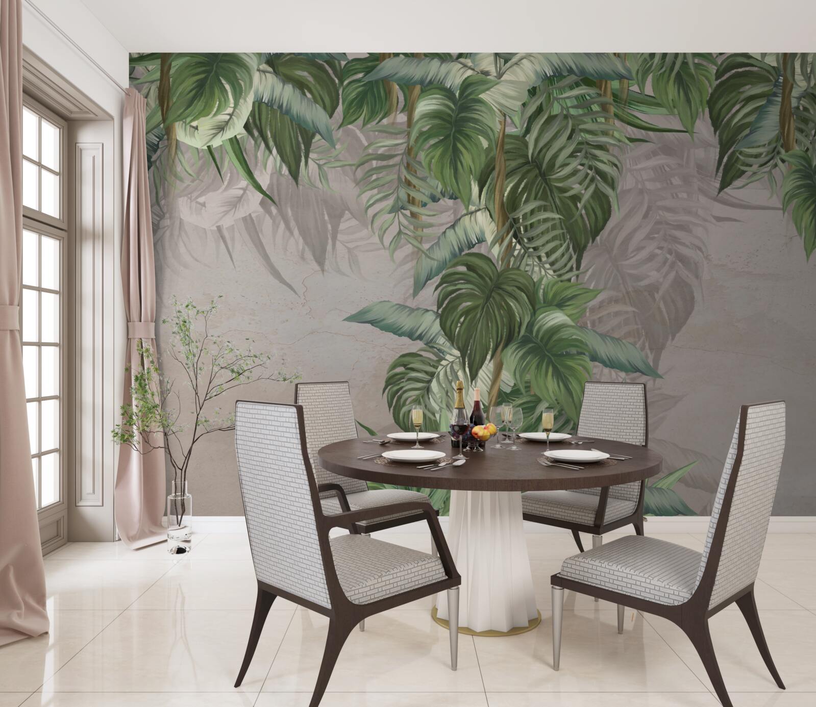 Фотошпалери листя монстери великої прагне до вологи