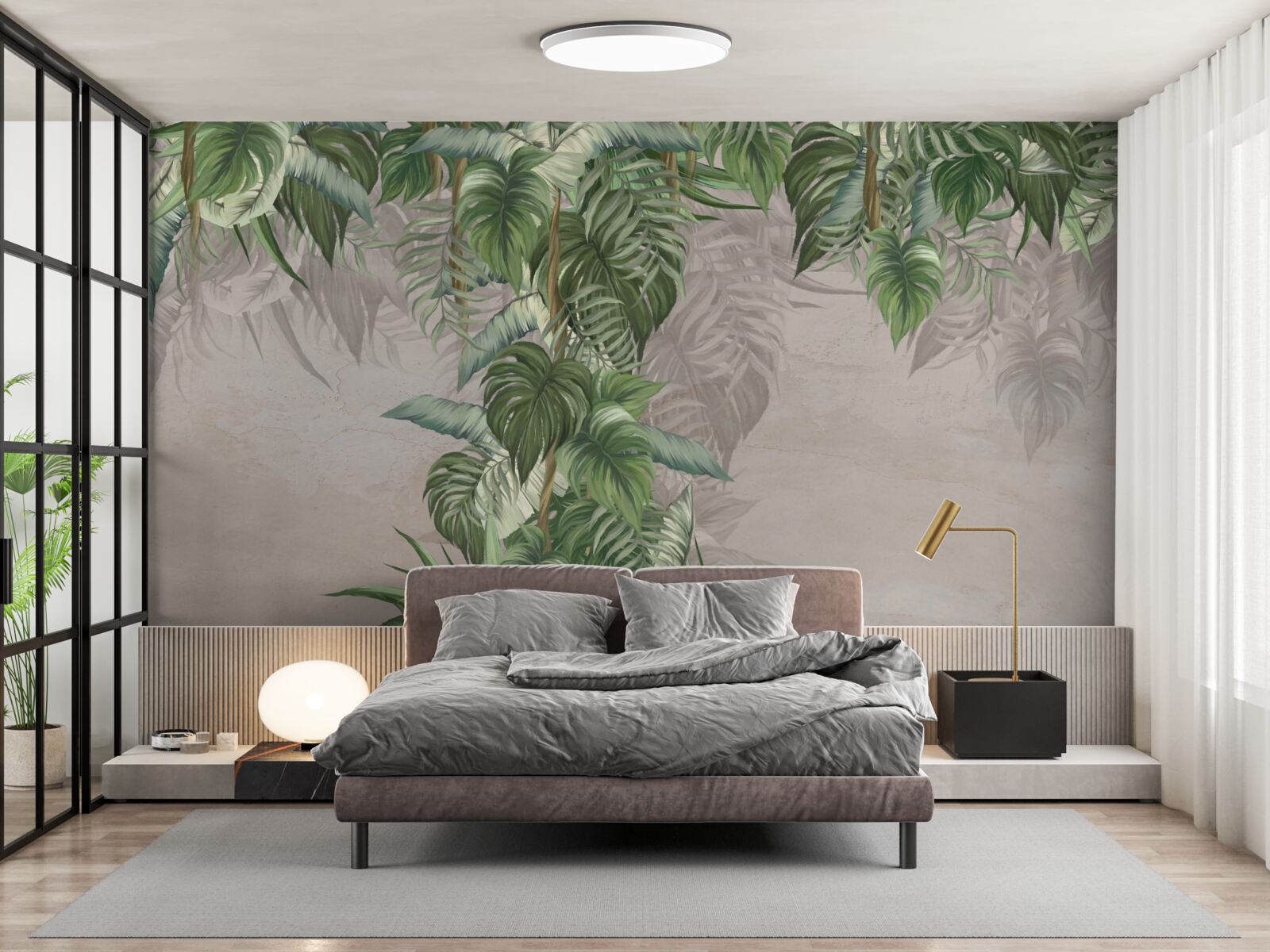 Фотошпалери листя монстери великої прагне до вологи