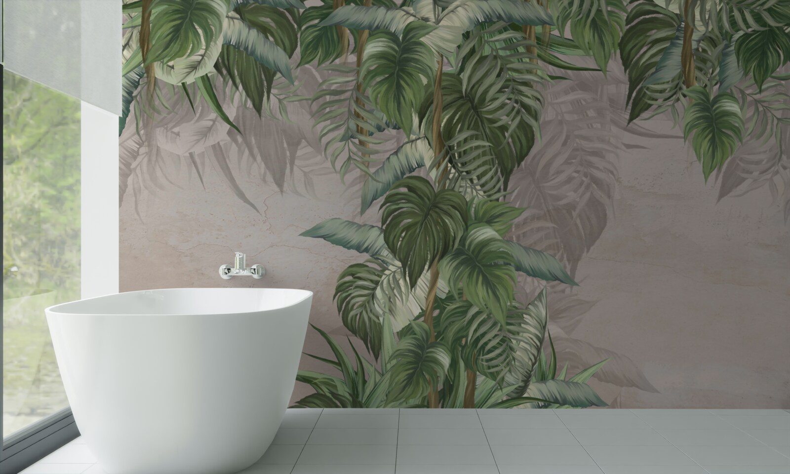 Фотошпалери листя монстери великої прагне до вологи