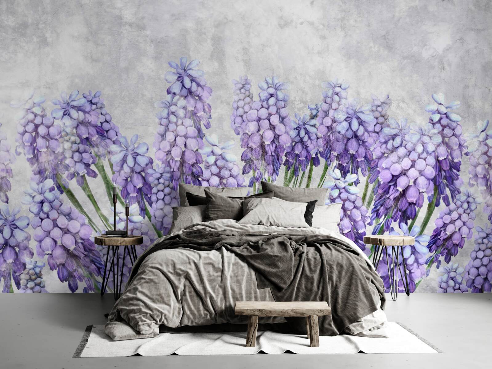 Фотошпалери Луг прекрасних фіолетових квітів