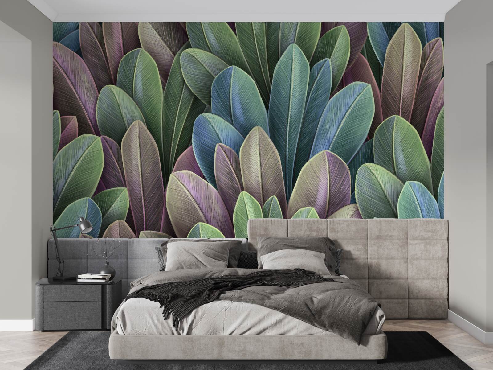 Фотошпалери тонкощі кольорового спектру осіннього лісового листя