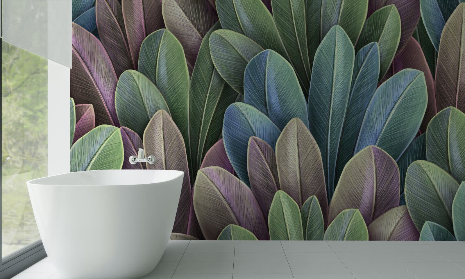 Фотошпалери тонкощі кольорового спектру осіннього лісового листя