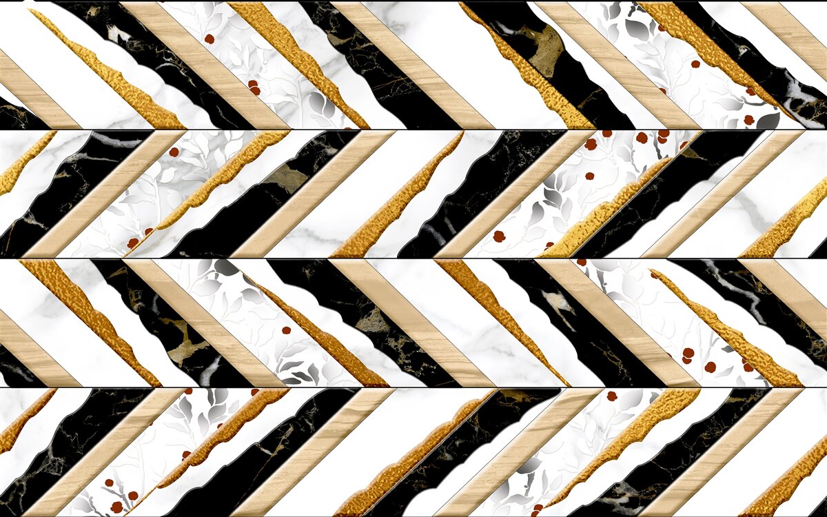 Фотошпалери сліпучі лінії танцюють зигзаг у дзеркальному відображенні