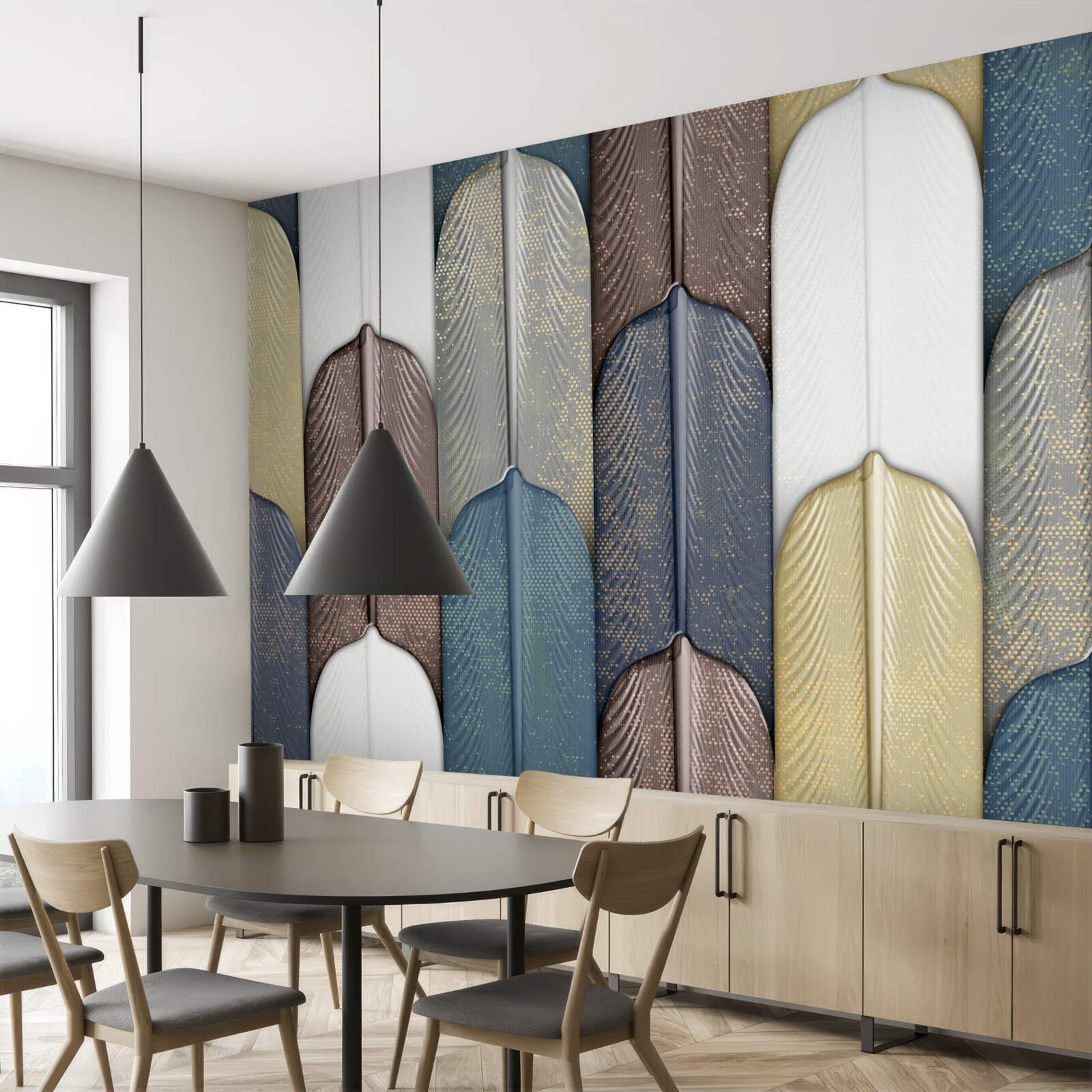 Фотошпалери ліс, всипаний осіннім листям