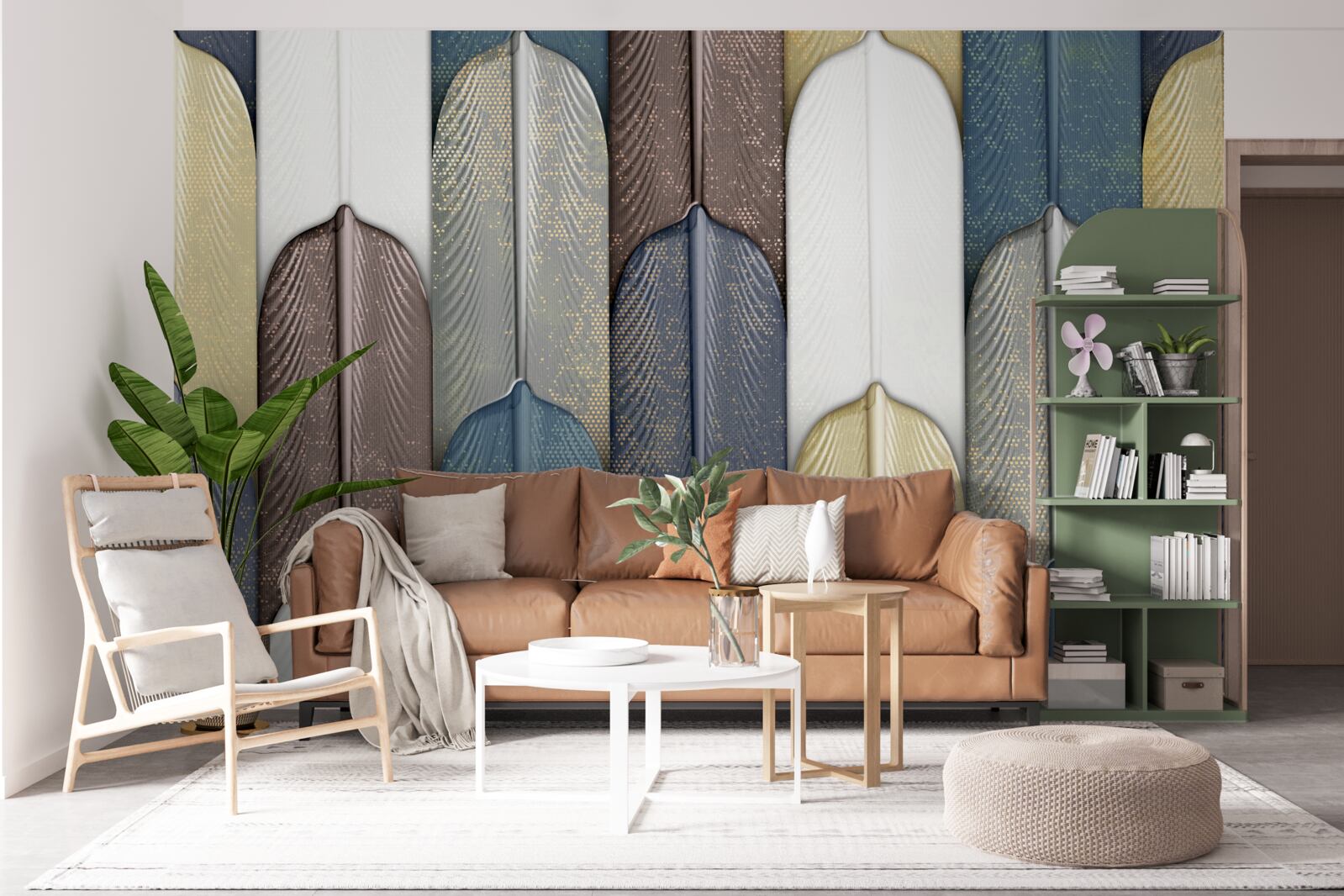 Фотошпалери ліс, всипаний осіннім листям