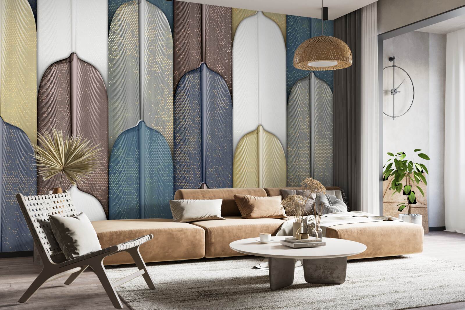 Фотошпалери ліс, всипаний осіннім листям