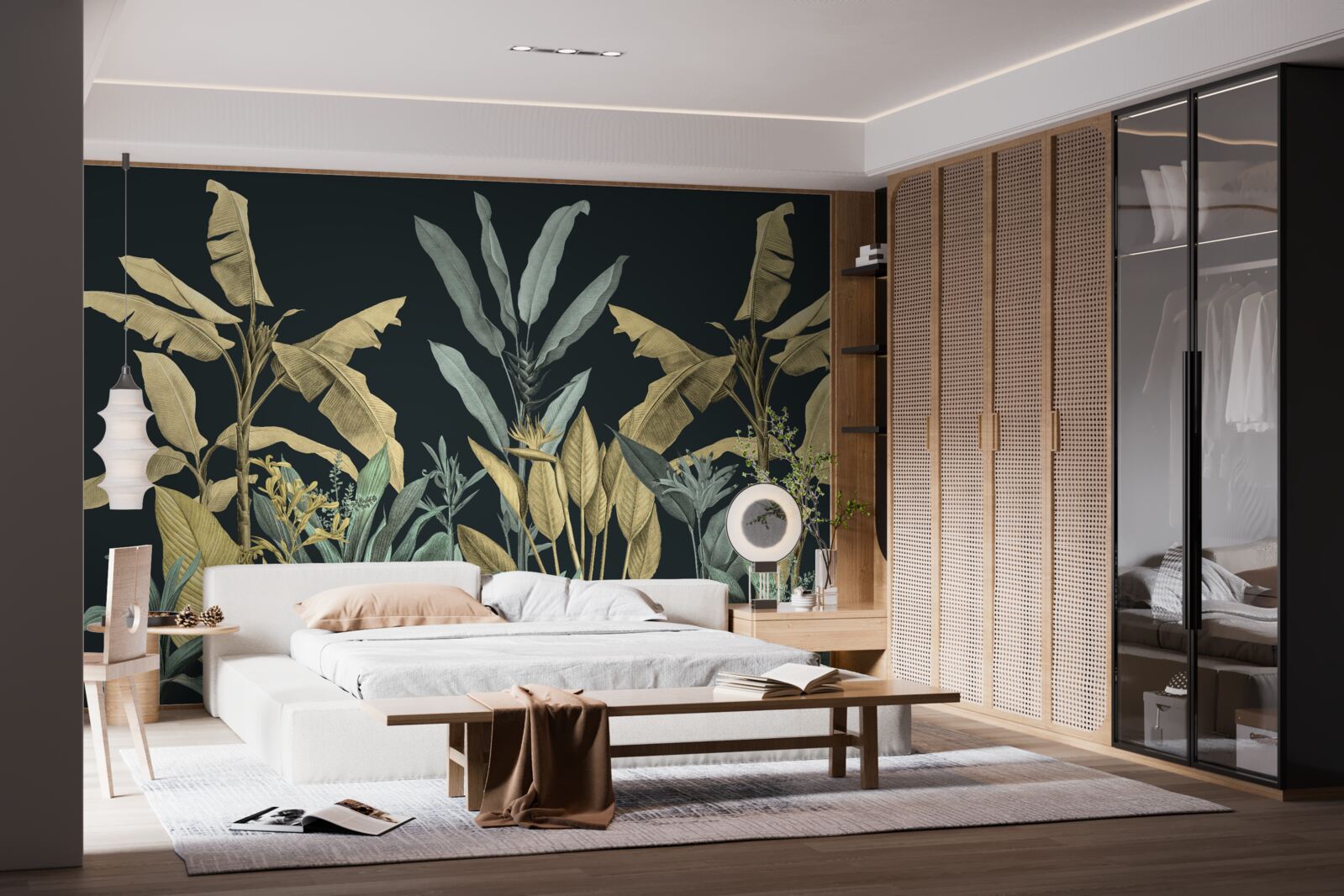 Фотошпалери насичені відтінки тропічних рослин