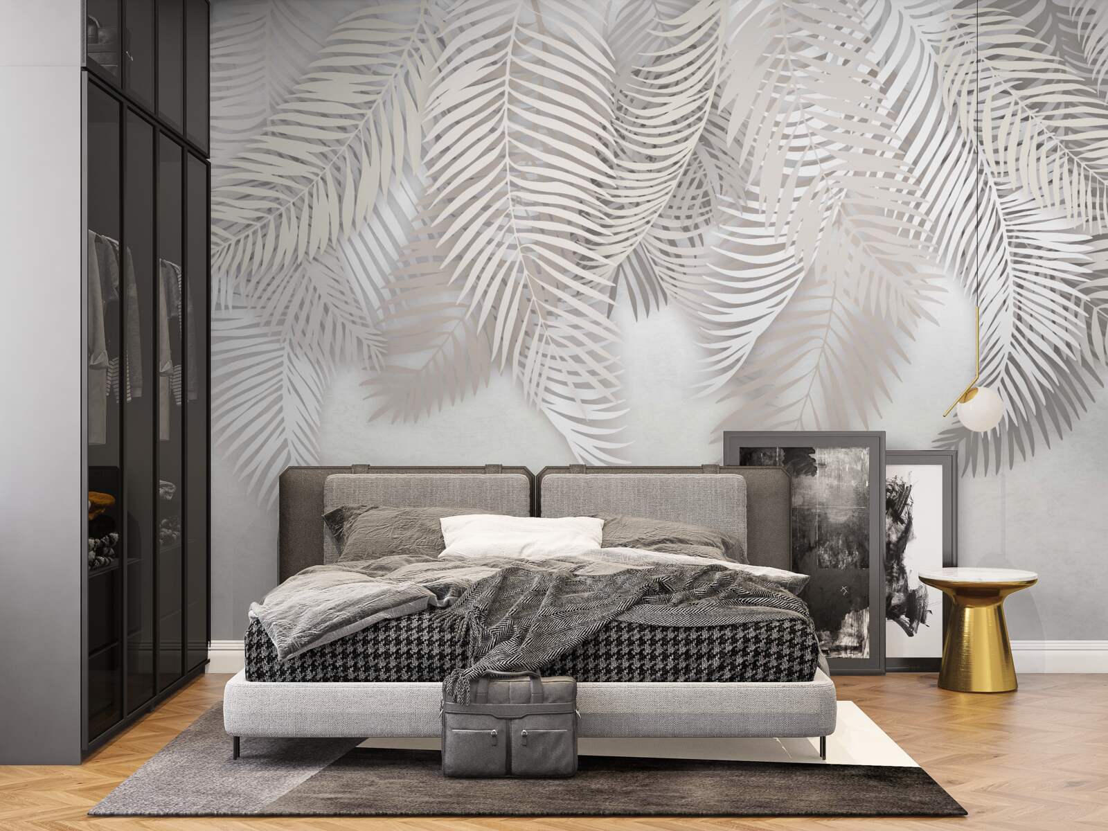 Фотошпалери пальмове листя висить