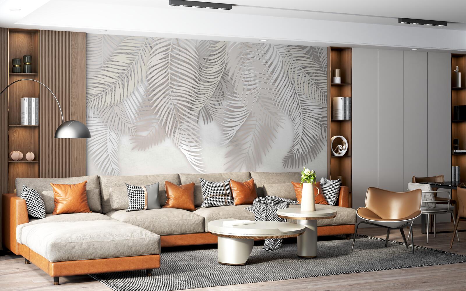 Фотошпалери пальмове листя висить