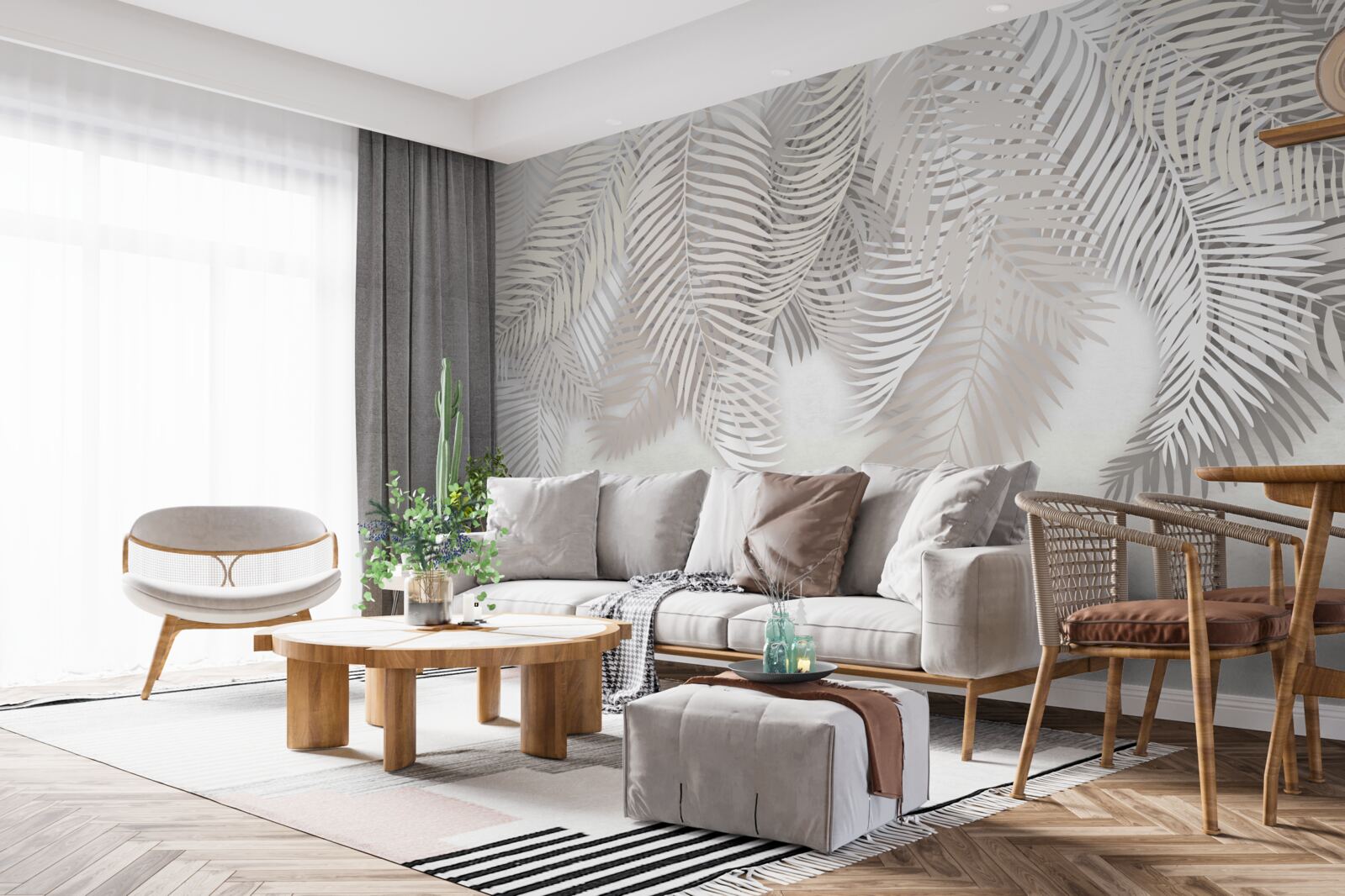 Фотошпалери пальмове листя висить