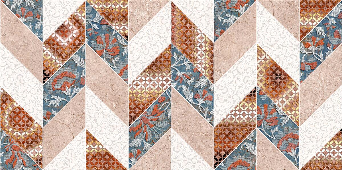 Фотошпалери освітлені геометричні фігури у дзеркальному відображенні