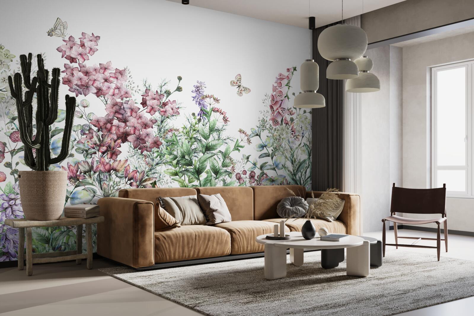 Фотошпалери лугове поле, що милує око своїми яскравими барвами