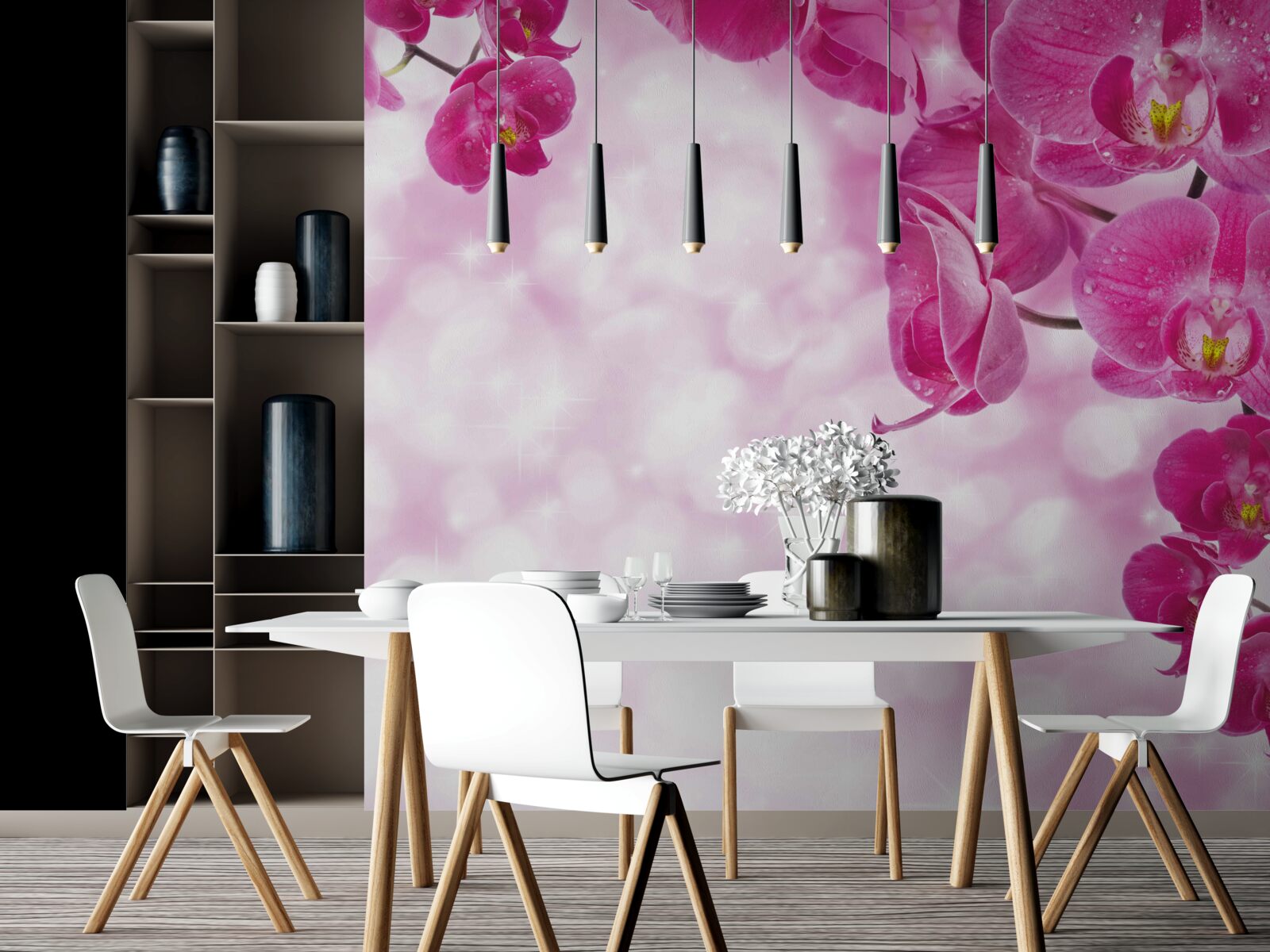 Фотошпалери орхідея з ніжним бузковим відтінком