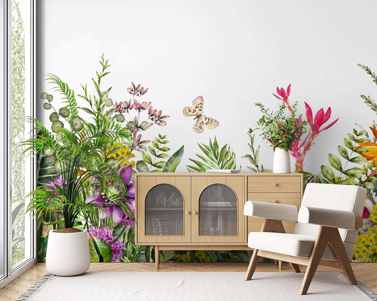 Фотошпалери тропічні рослини з яскравими літніми кольорами