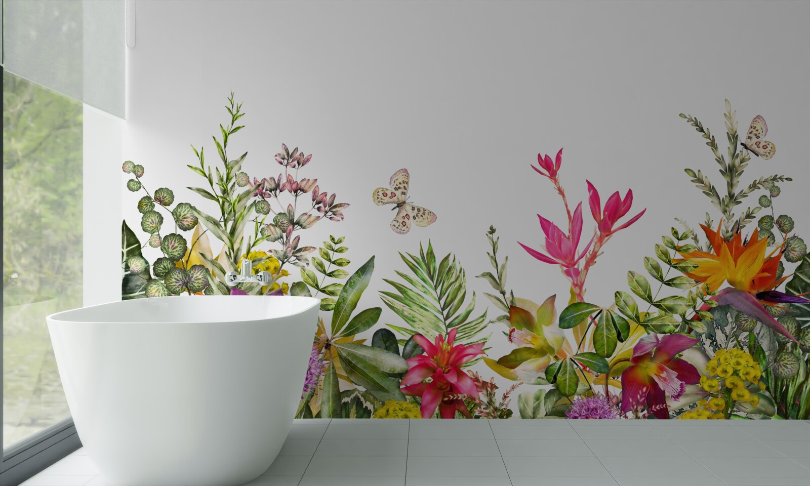 Фотошпалери тропічні рослини з яскравими літніми кольорами