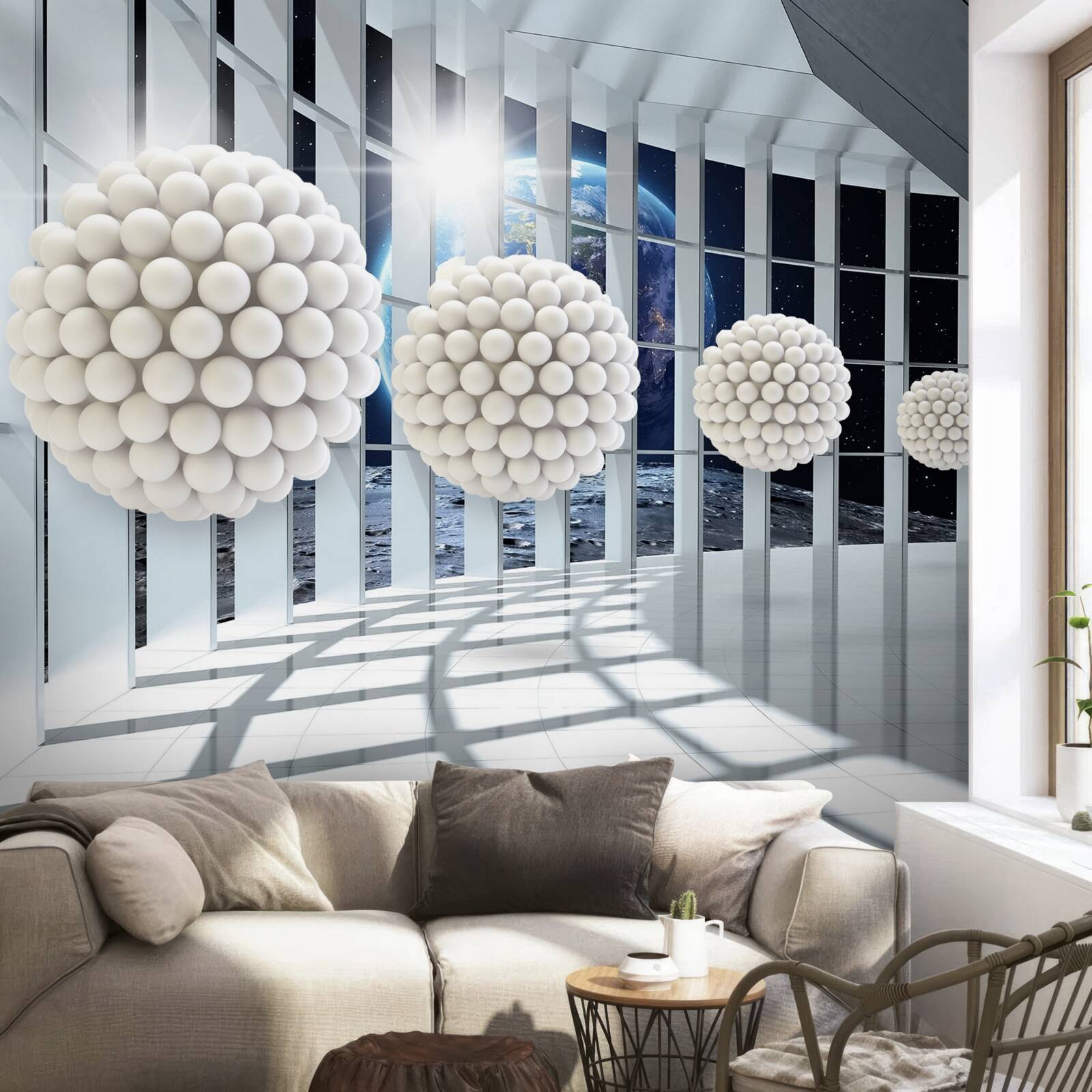 Фотошпалери кулі куль, що пливуть у нічному переході