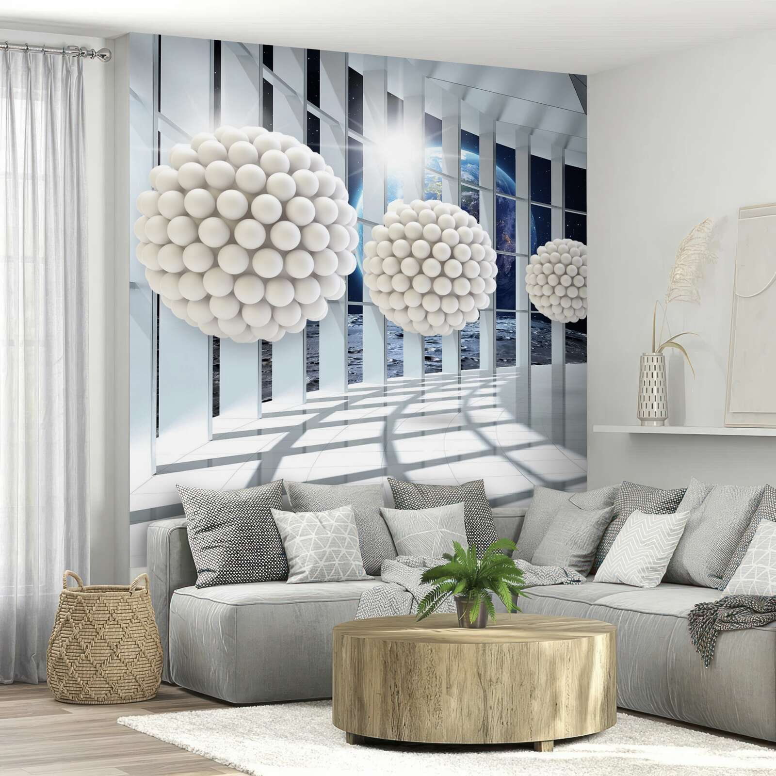 Фотошпалери кулі куль, що пливуть у нічному переході