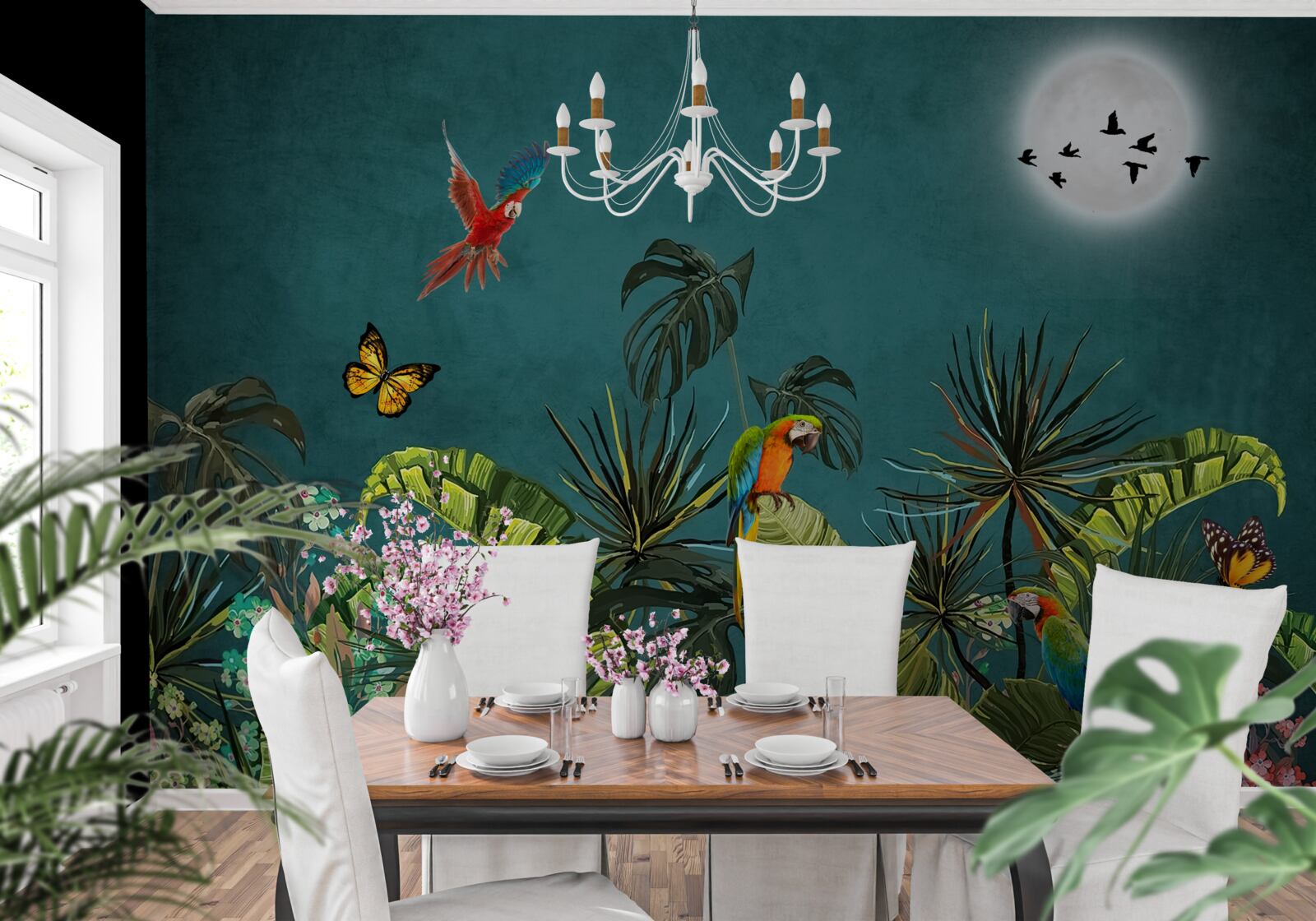 Фотошпалери тропічний ліс під покровом темряви