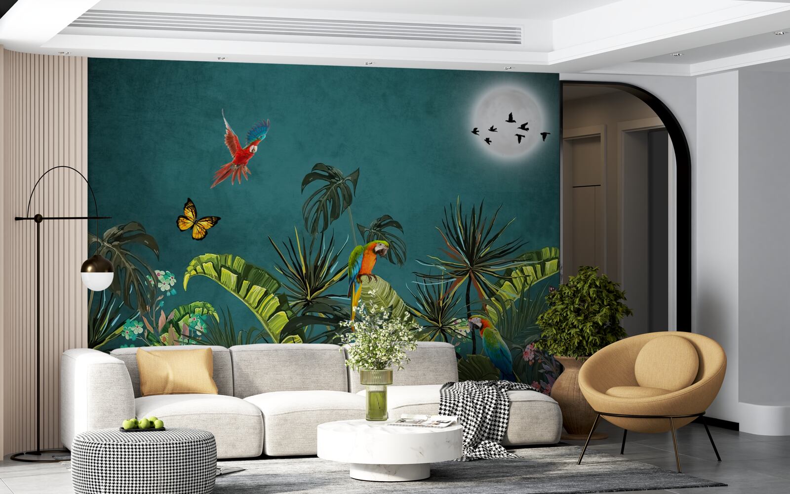 Фотошпалери тропічний ліс під покровом темряви