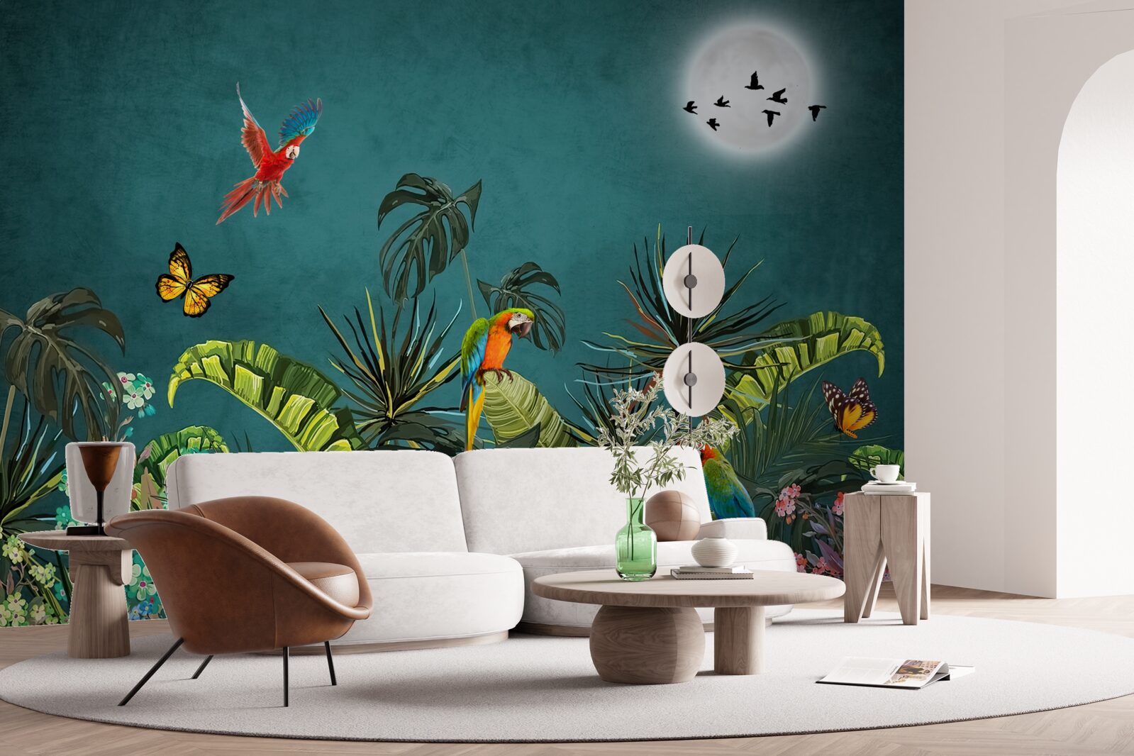 Фотошпалери тропічний ліс під покровом темряви